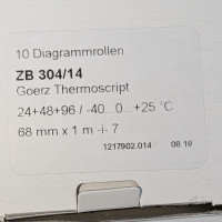 10 Rollen Schreiberpapier für Kirsch / Goerz Thermoscript 838014 G4091R Wachspapier -40°C...+25°C