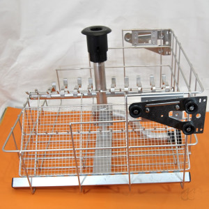 gebrauchter Injektorwagen Miele O176 Edelstahl Oberkorb