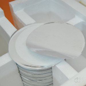 1000 x Alu-Blätter rund 80 mm x 0,03 mm SERVA 90120