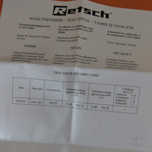 unbenutztes Analysensieb 100 µm D=100mm Edelstahl Retsch, ovp