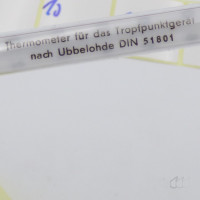 gebrauchtes, eichfähiges Ubbelohde Tropfpunkt-Thermometer -9...110°C 1°C-Teilung