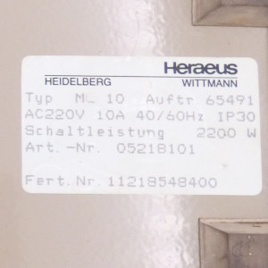 gebrauchte Leistungssteuerung Heraeus Herastat ML10 05218101 2200 W