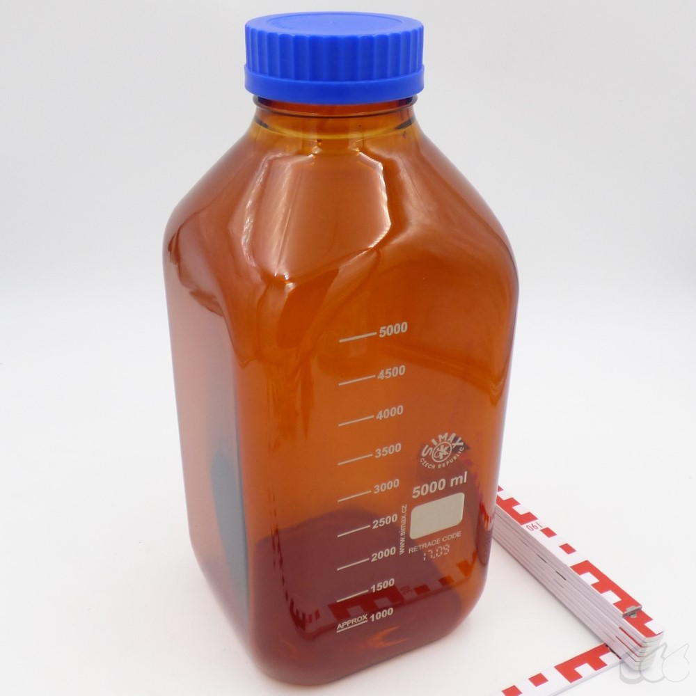 NEUE Laborflasche 5 Liter SIMAX, Weithals GL80, vierkant,...