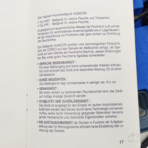 gebrauchtes Klima-Messgerät Coreci Humicor IHRT Feuchtigkeit Temperatur