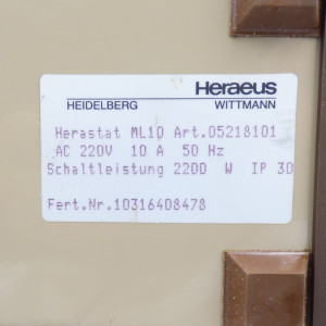 gebrauchte Leistungssteuerung Heraeus Herastat ML10 05218101 2200 W