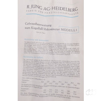 neuwertiges Kugelfall-Viskosimeter n.Dr.Tausz Herst. Jung AG, aus Apotheke