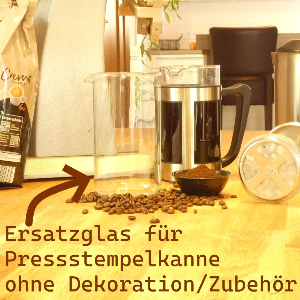 Ersatzglas für French Press Kaffeebereiter 1000 mL...