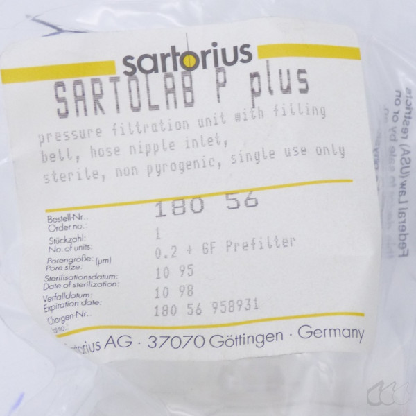 unbenutzt, ovp, unsteril Sartorius Sartolab P plus 18056 0,2 µm