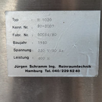 gebrauchte Sicherheitswerkbank Laminar Flow Tischgerät Produktschutz Jürgen Schramm H 1020