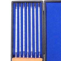 gebrauchter Thermometersatz aus Apotheke, eichfähig, Anschützthermometer 0...360°C (01)