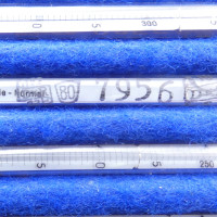 gebrauchter Thermometersatz aus Apotheke, eichfähig, Anschützthermometer 0...360°C (02)