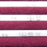 gebrauchter Thermometersatz aus Apotheke, eichfähig, Anschützthermometer 0...360°C (03)