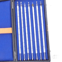 gebrauchter Thermometersatz aus Apotheke, eichfähig, Anschützthermometer 0...360°C (04)