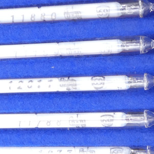 gebrauchter Thermometersatz aus Apotheke, eichfähig, Anschützthermometer 0...360°C (07)