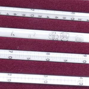 gebrauchter Thermometersatz aus Apotheke, eichfähig, Anschützthermometer 0...360°C (10)