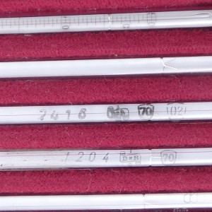gebrauchter Thermometersatz aus Apotheke, eichfähig, Anschützthermometer 0...360°C (19)