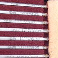 gebrauchter Thermometersatz aus Apotheke, eichfähig, Anschützthermometer 0...360°C (20)