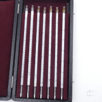 gebrauchter Thermometersatz aus Apotheke, eichfähig, Anschützthermometer 0...360°C (21)