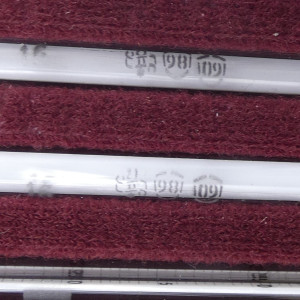 gebrauchter Thermometersatz aus Apotheke, eichfähig, Anschützthermometer 0...360°C (22)
