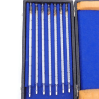 gebrauchter Thermometersatz aus Apotheke, eichfähig, Anschützthermometer 0...360°C (23)
