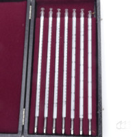 gebrauchter Thermometersatz aus Apotheke, eichfähig, Anschützthermometer 0...360°C (24)