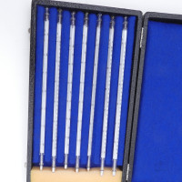 gebrauchter Thermometersatz aus Apotheke, eichfähig, Anschützthermometer 0...360°C (29)