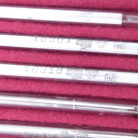gebrauchter Thermometersatz aus Apotheke, eichfähig, Anschützthermometer 0...360°C (32)