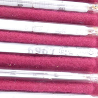 gebrauchter Thermometersatz aus Apotheke, eichfähig, Anschützthermometer 0...360°C (33)