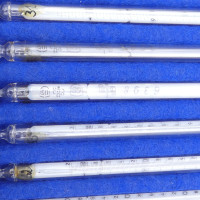 gebrauchter Thermometersatz aus Apotheke, eichfähig, Anschützthermometer 0...360°C (35)