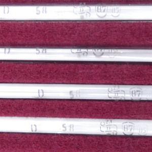 gebrauchter Thermometersatz aus Apotheke, eichfähig, Anschützthermometer 0...360°C (42)