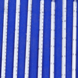 gebrauchter Thermometersatz aus Apotheke, eichfähig, Anschützthermometer 0...360°C (47)
