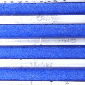 gebrauchter Thermometersatz aus Apotheke, eichfähig, Anschützthermometer 0...360°C (49)