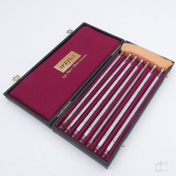 gebrauchter Thermometersatz aus Apotheke, eichfähig, Anschützthermometer 0...360°C (51)