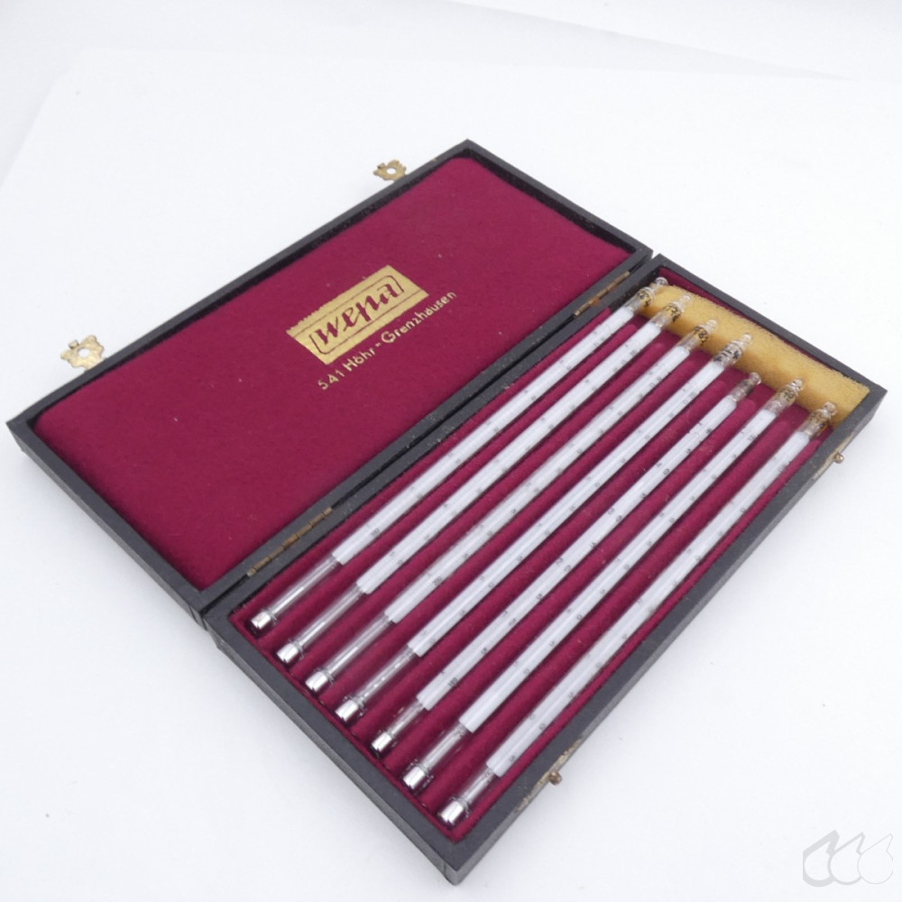 gebrauchter Thermometersatz aus Apotheke, eichfähig, An