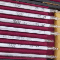 gebrauchter Thermometersatz aus Apotheke, eichfähig, Anschützthermometer 0...360°C (52)