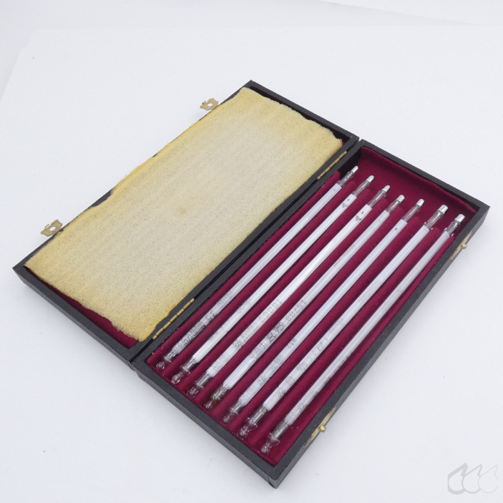 gebrauchter Thermometersatz aus Apotheke, eichfähig, An