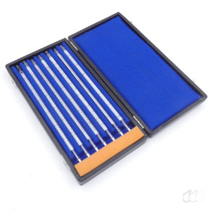 gebrauchter Thermometersatz aus Apotheke, eichfähig, Anschützthermometer 0...360°C (56)