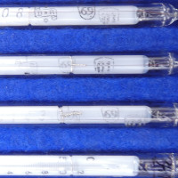 gebrauchter Thermometersatz aus Apotheke, eichfähig, Anschützthermometer 0...360°C (77)
