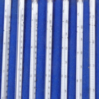 gebrauchter Thermometersatz aus Apotheke, eichfähig, Anschützthermometer 0...360°C (79)