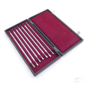 gebrauchter Thermometersatz aus Apotheke, eichfähig, Anschützthermometer 0...360°C (99)