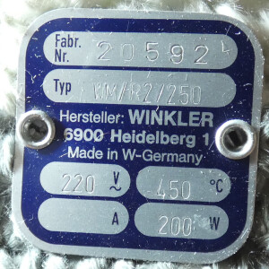 gebrauchte Heizhaube WINKLER für 250 mL Rundkolben Typ WM/R2/250