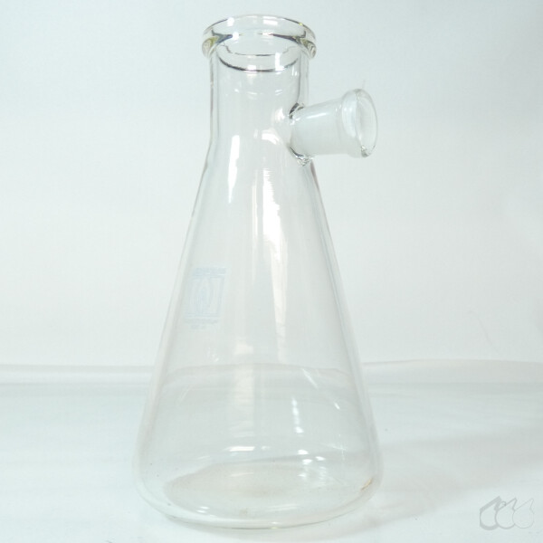 unbenutzte Saugflasche 0,5 Liter für Filtration (Nutsche) Schliffstutzen