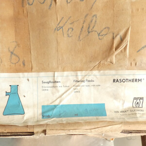 unbenutzte Saugflasche 0,5 Liter für Filtration (Nutsche) Schliffstutzen