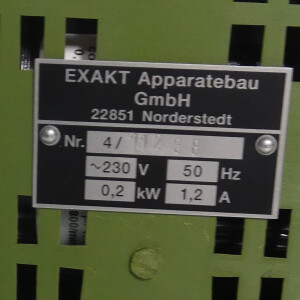 gebrauchte Leinsamenmühle EXAKT, Schrotmühle, Apothekermühle