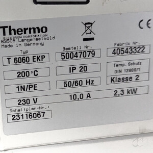 gebrauchter Trockenschrank, 57L, 200°C, Heraeus T6060EKP