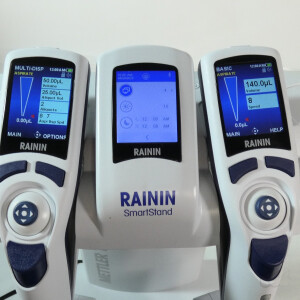 Set 2x gebrauchte elektronische Kolbenhubpipette Mettler Toledo Rainin E4 XLS + Ständer SCS-B