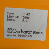 große Heizplatte Gerhardt H43, 380°C, 2000 Watt, 44x30 cm