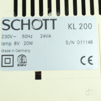 gebrauchte Kaltlichtquelle Schott KL 200 mit Lichtleiter