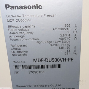 gebrauchter -86°C Tiefkühlschrank Panasonic MDF-DU500VH-PE 526 Liter