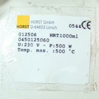 gebrauchte Gehäuse-Heizhaube HORST HRT 1000 ml für 1 Liter Rundkolben 500°C